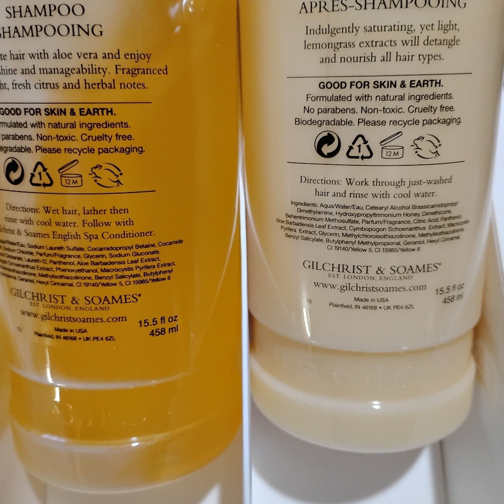English Spa Shampoo and Conditioner Set - Gold and Cream - Picture 3 of 3